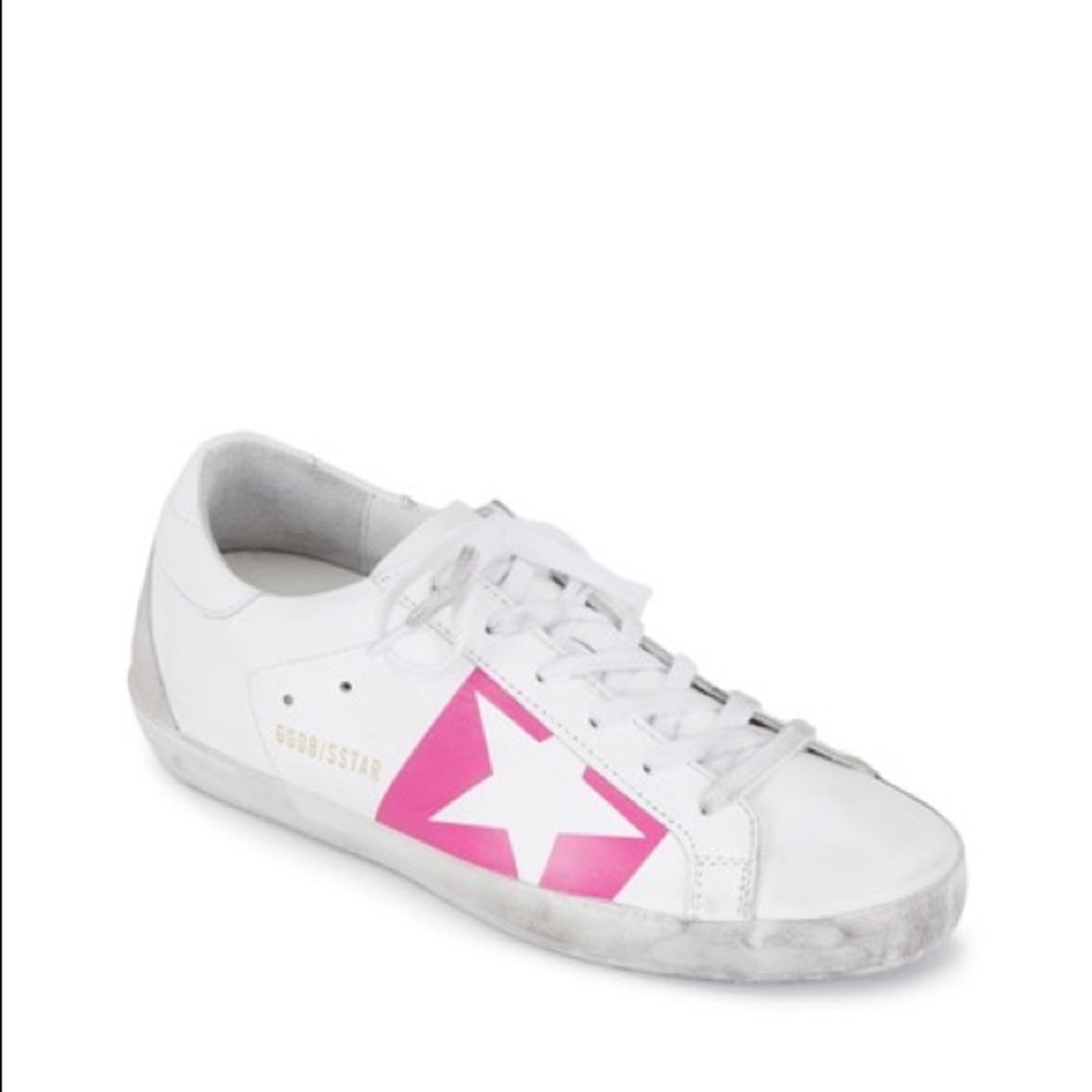 NIB Golden Goose Superstar Pink Stripe 41